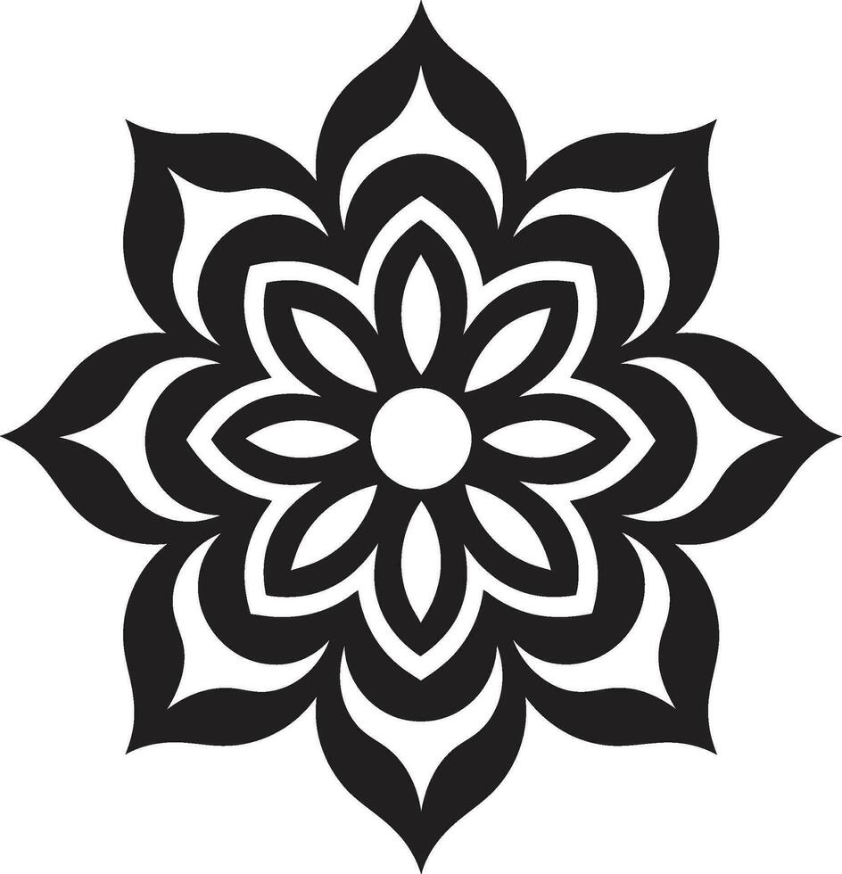 Ethereal Elegance Mandala Design Vector Tranquil Tondo Emblematic Mandala Icon