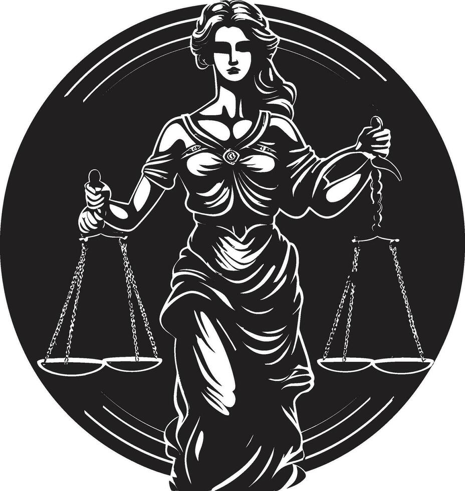 ético capital justicia dama vector judicial gracia icono de justicia dama