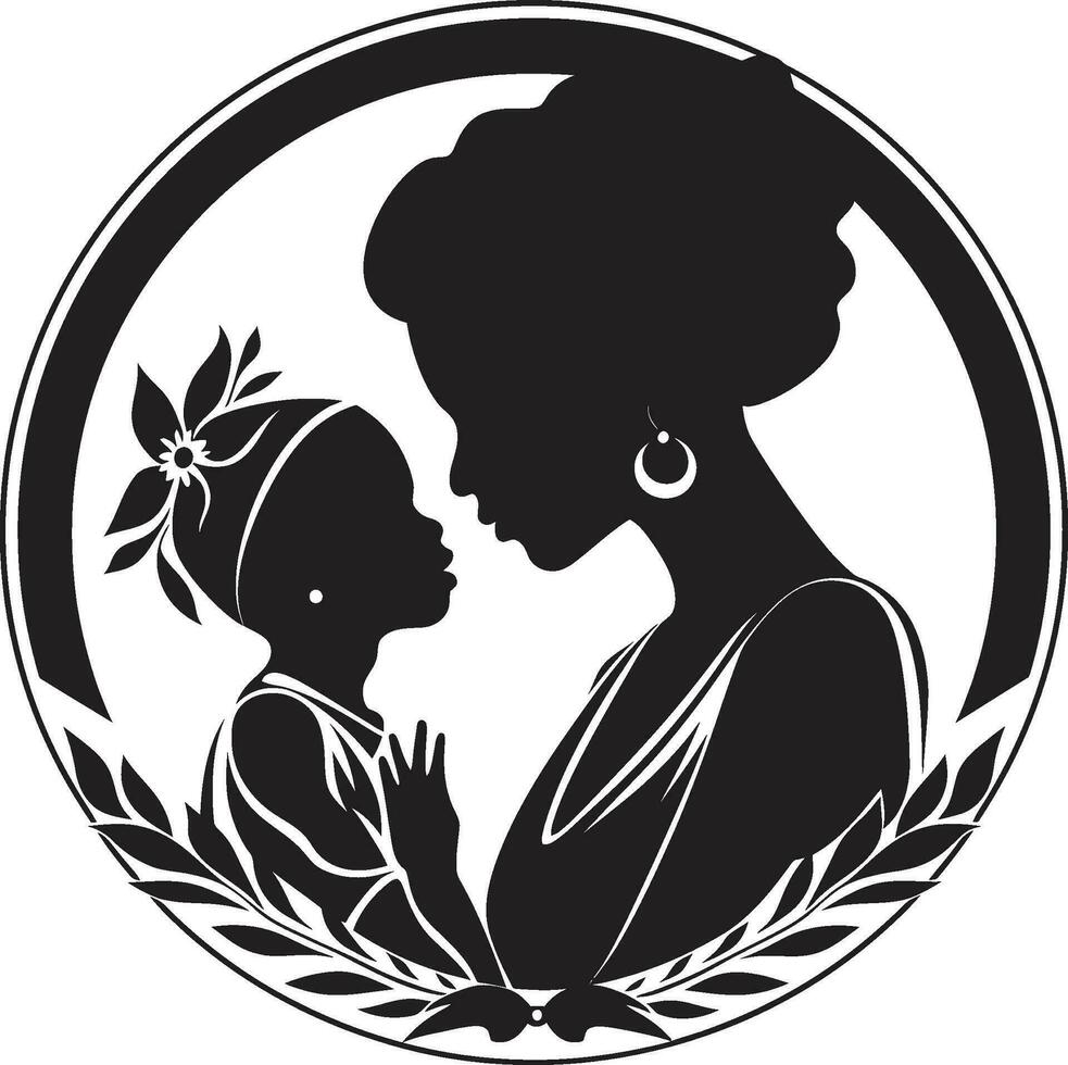 Serene Support Mother and Child Design Realty Vision Real Estate Logo vector