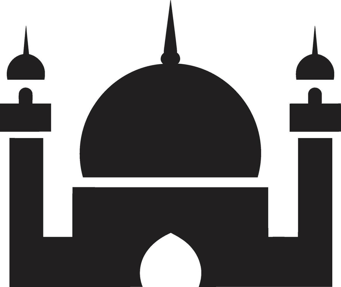 Hallowed Hallmark Iconic Mosque Emblem Mosque Majesty Emblematic Logo Vector