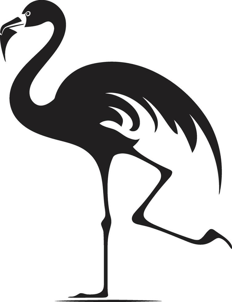 Coral Elegance Flamingo Logo Vector Graphic Vibrant Wings Flamingo Icon Logo Vector