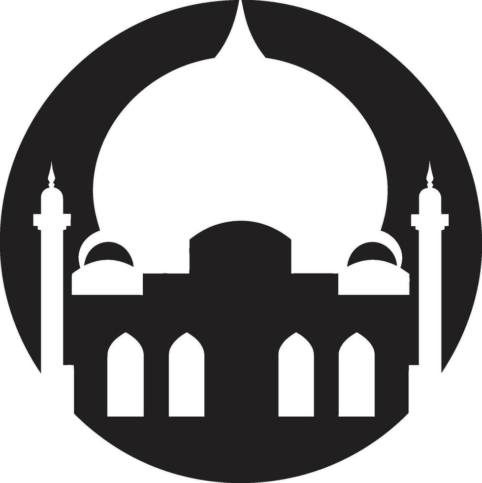 tranquilo torres mezquita icono vector sereno estructura emblemático mezquita icono