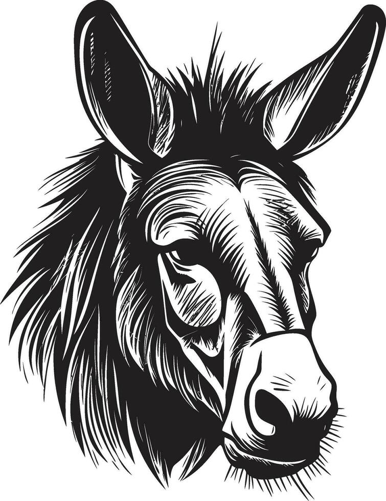 firme corcel Burro logo diseño de confianza corredor Burro icónico emblema vector