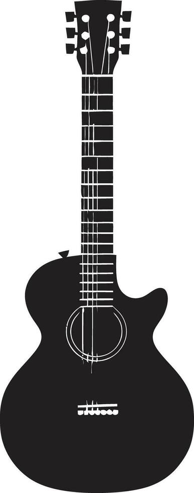 acorde crónicas guitarra icono vector vibrante versos guitarra emblema icono