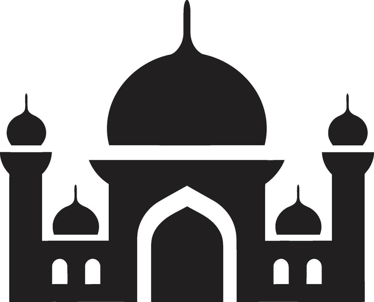 Divine Design Iconic Mosque Vector Heavenly Hues Emblematic Mosque Icon