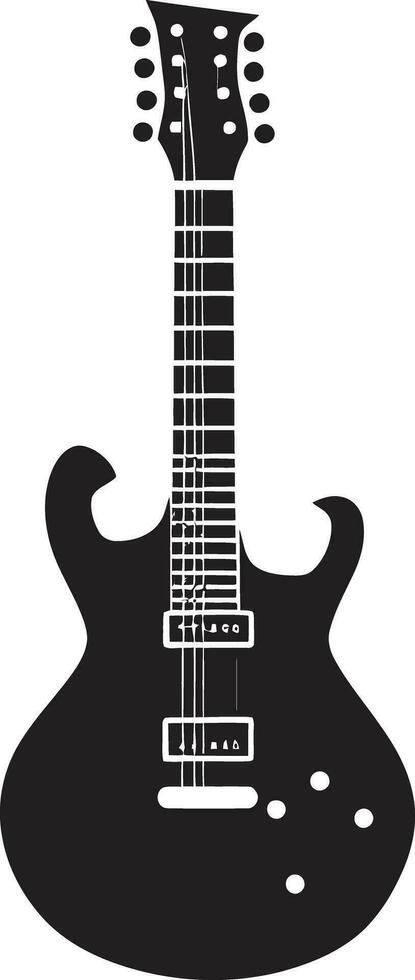 rasgueo serenata guitarra emblema icono acústico armonía guitarra logo diseño icono vector