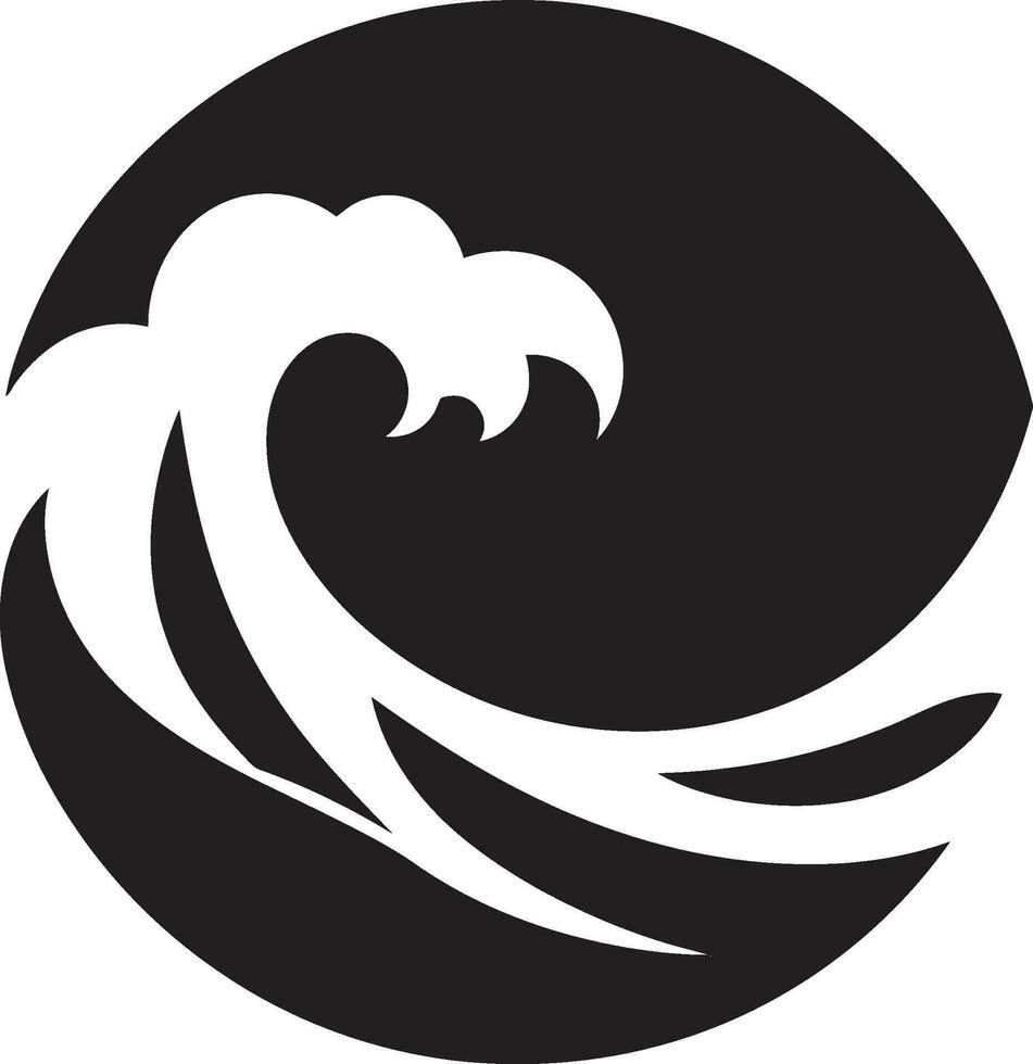 Aqua Arc Water Wave Logo Design Ripple Reflection Minimalist Wave Iconic Emblem vector