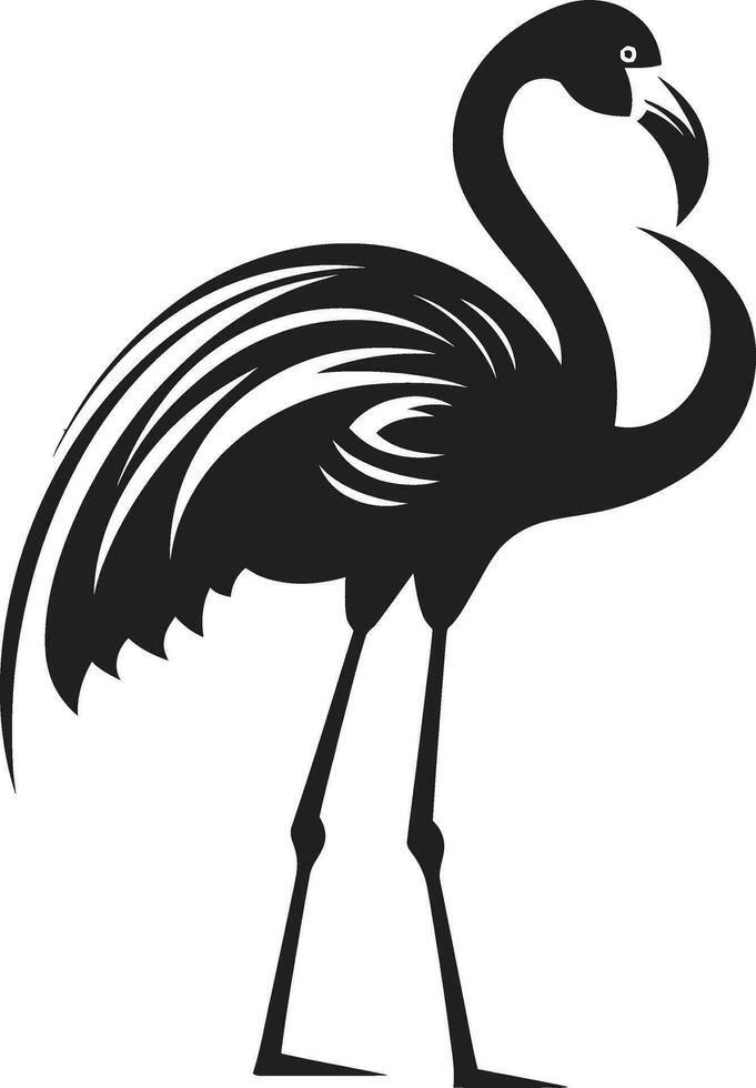 Fuchsia Fantasy Flamingo Emblem Design Blush Beauty Flamingo Logo Vector Symbol