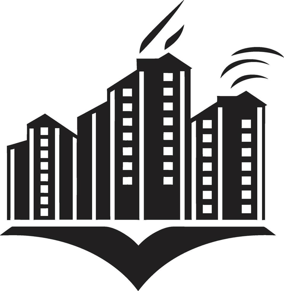 Urban Insights Real Estate Icon Vector Residential Radiance Iconic Property Emblem