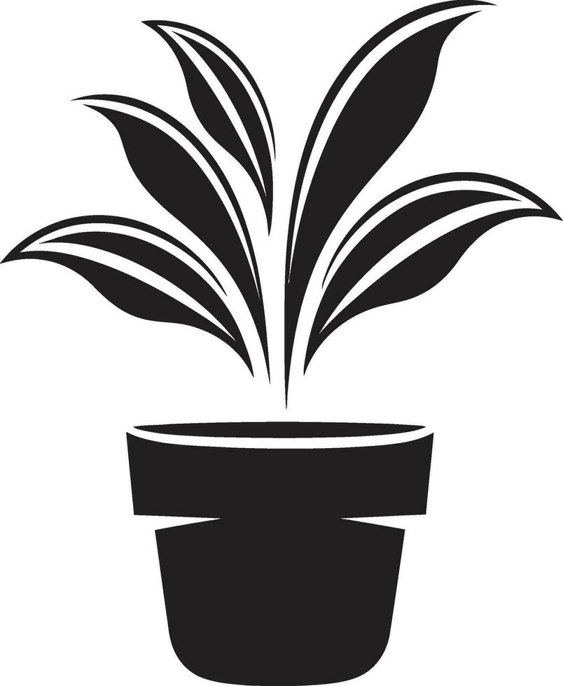 Verdant Visions Plant Emblem Design Foliage Fusion Iconic Plant Vector