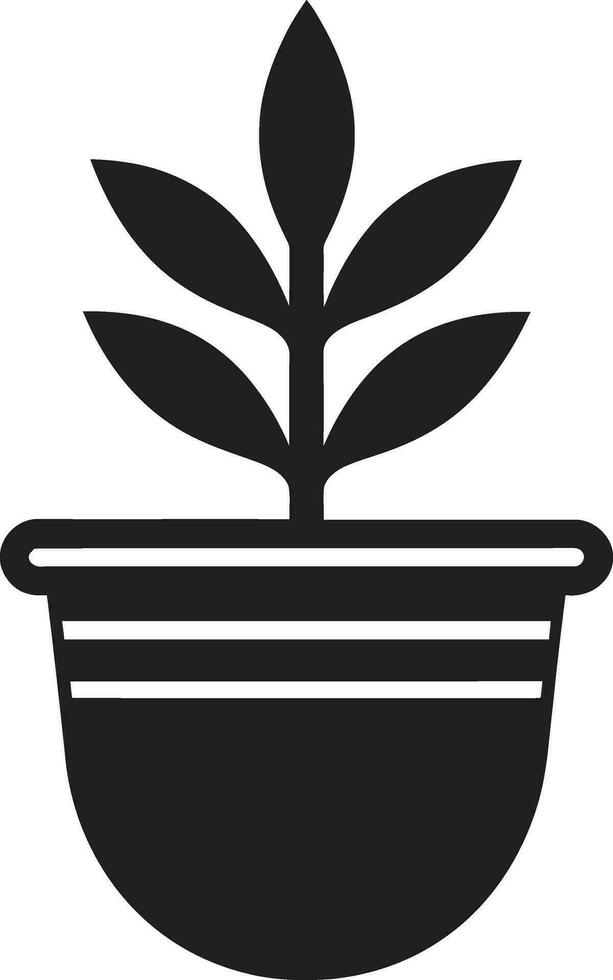 Sustainable Splendor Plant Logo Design Eco Enchantment Emblematic Plant Icon vector