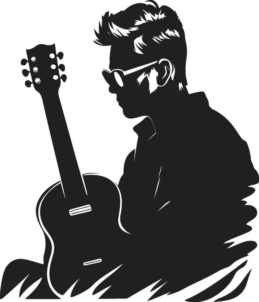 acústico aria músico vector diseño ola esencia minimalista logo vector icono