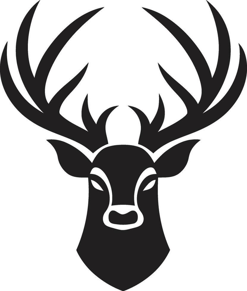Symbolic Stag Deer Head Iconic Emblem Natures Elegance Deer Head Vector Symbol