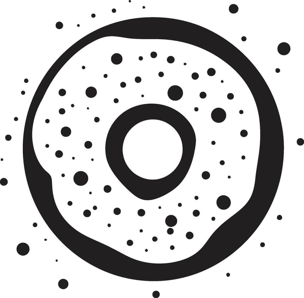 Sweet Swirls Donut Emblem Design Confectionery Charisma Iconic Donut Vector