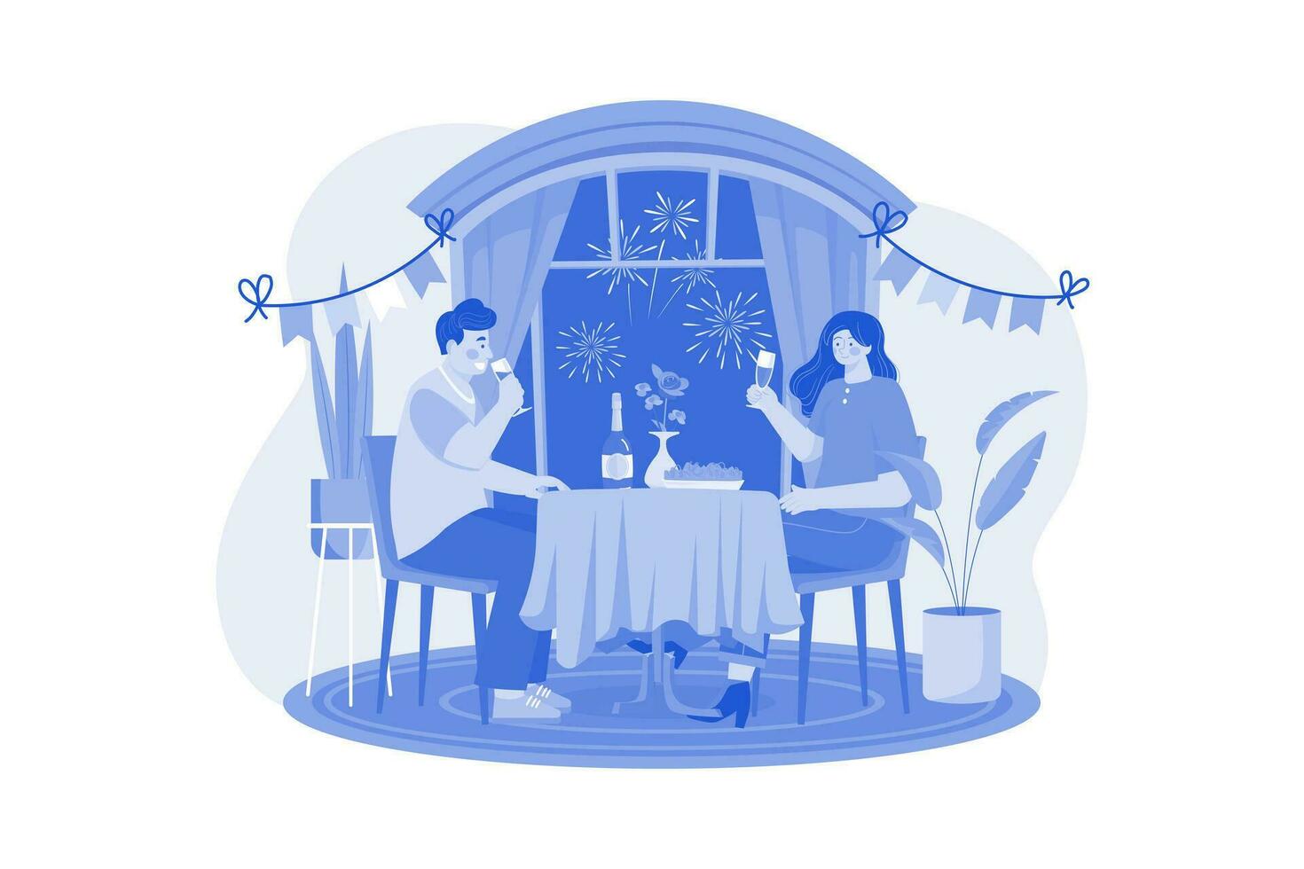 Happy New Year Illustration concept on white background vector