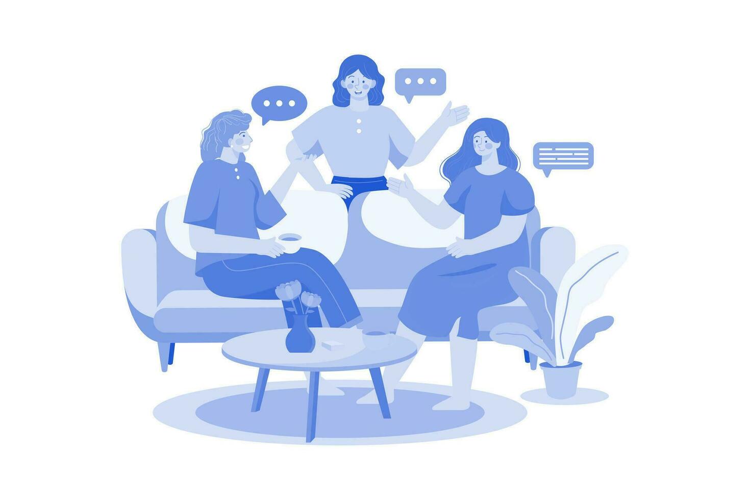 Women's Day Illustration concept on white background vector