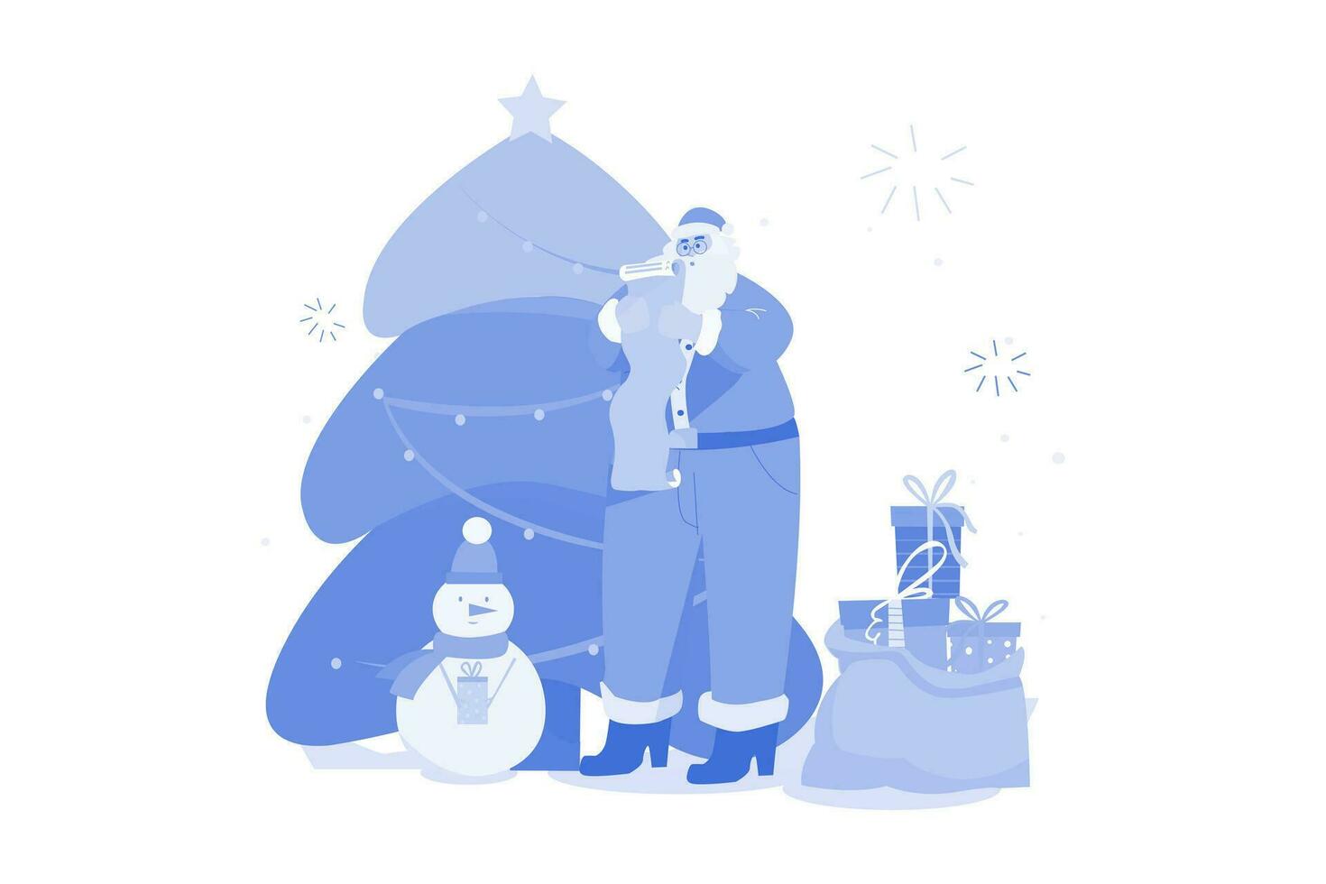 Christmas Day Illustration concept on white background vector