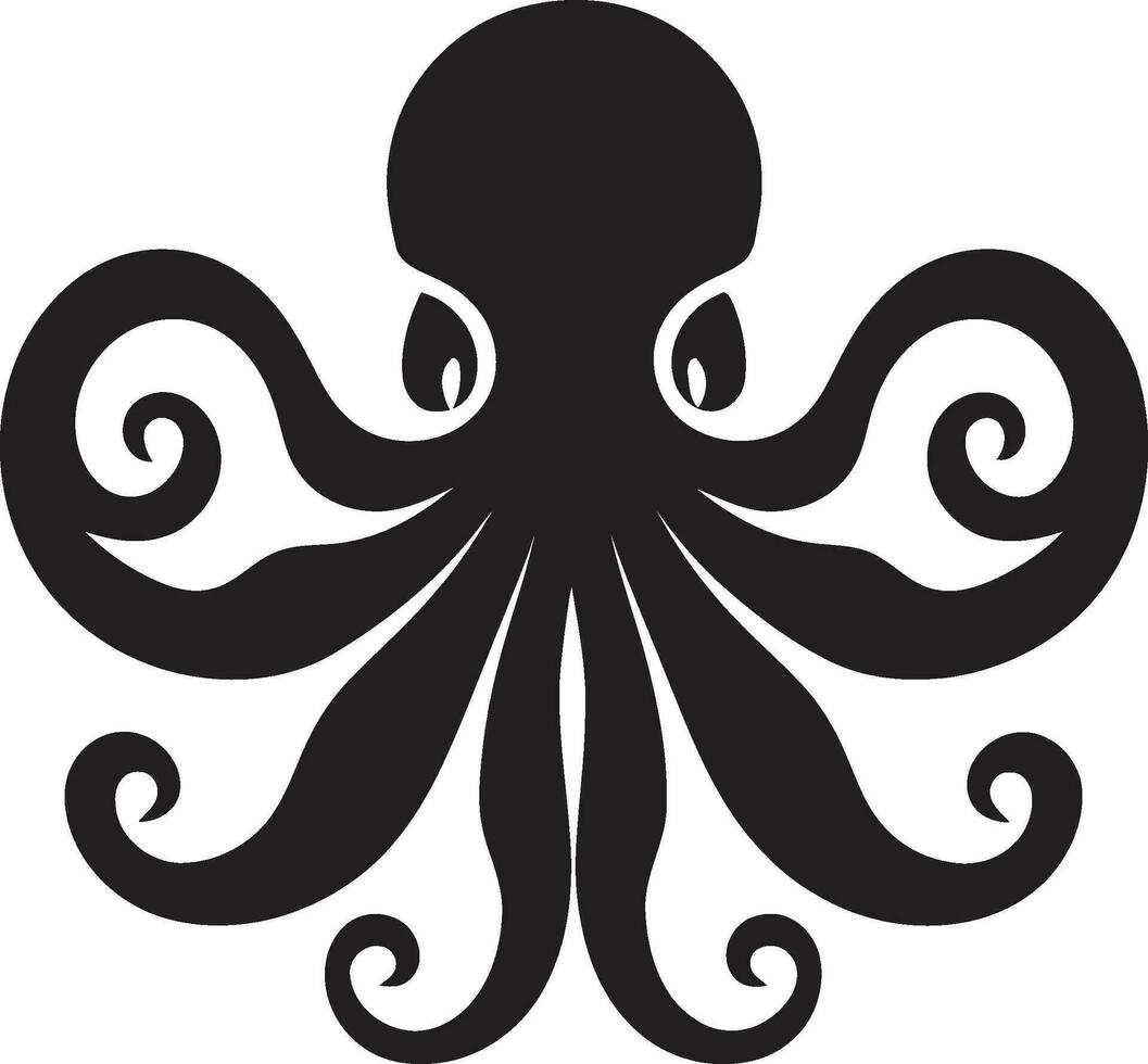 Maritime Muse Octopus Emblematic Icon Eight Armed Aura Logo Vector Icon