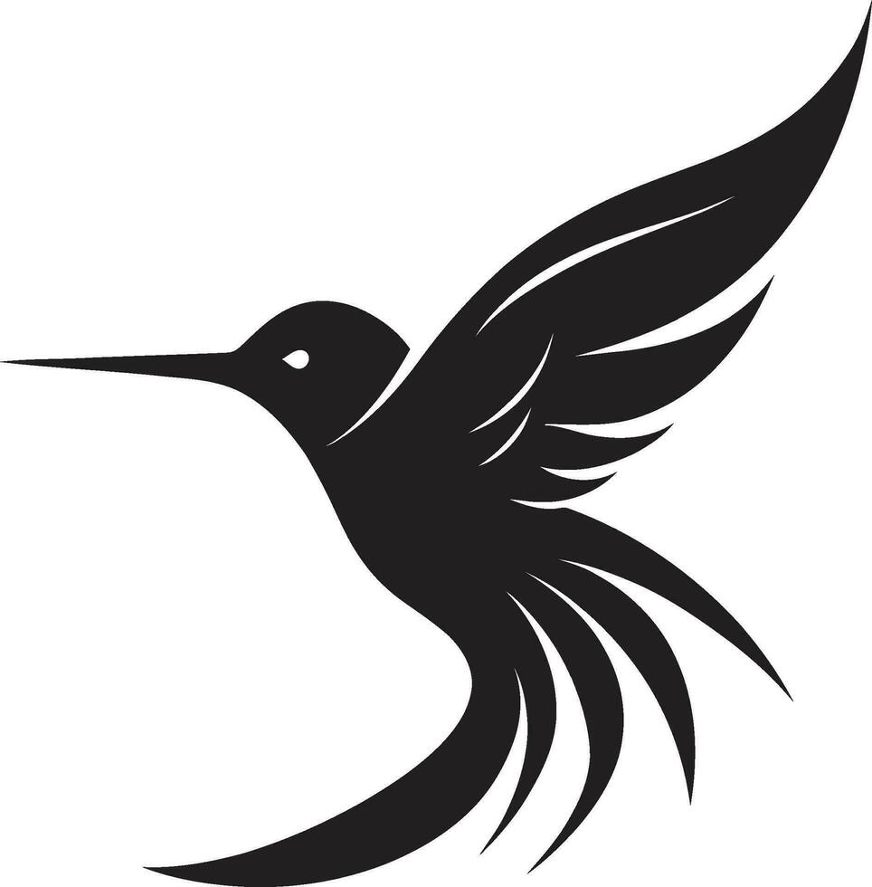 Airborne Aesthetic Hummingbird Iconic Zephyr Zing Hummingbird Logo Symbol vector
