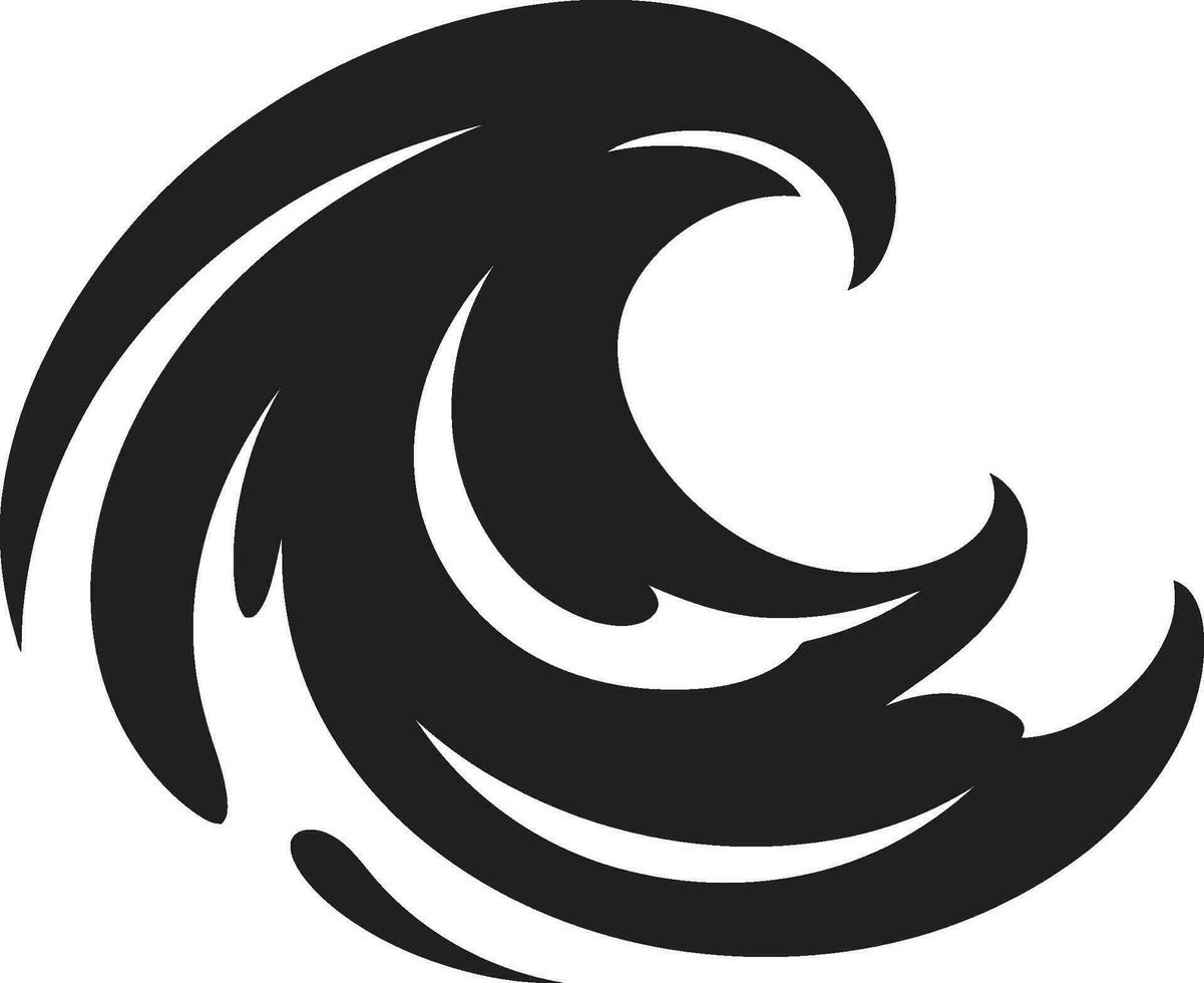 Ripple Rhythm Minimalist Wave Icon Vector Coastal Curve Water Wave Logo Design