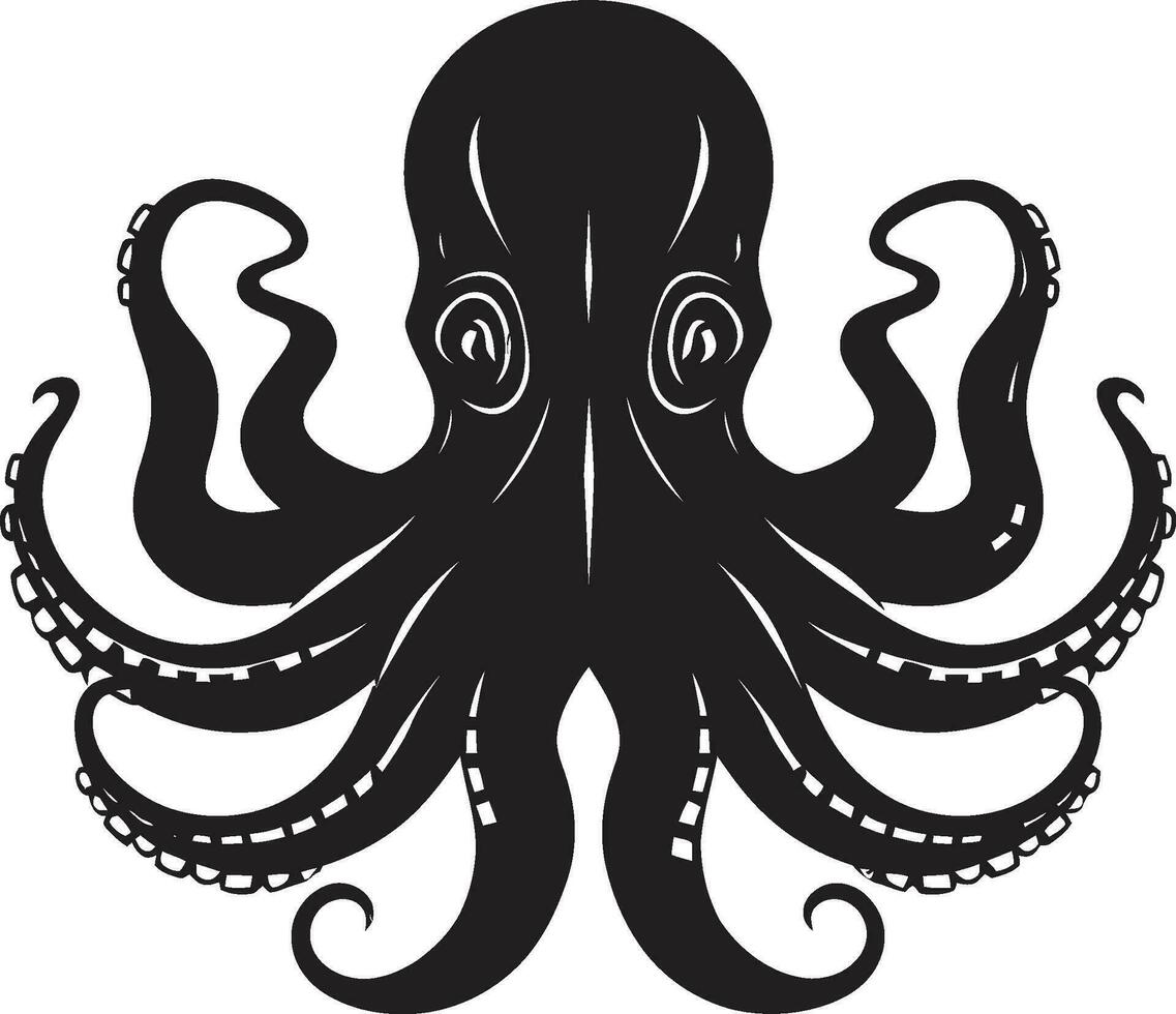 Serene Suction Logo Vector Icon Tentacle Tales Octopus Emblem Design