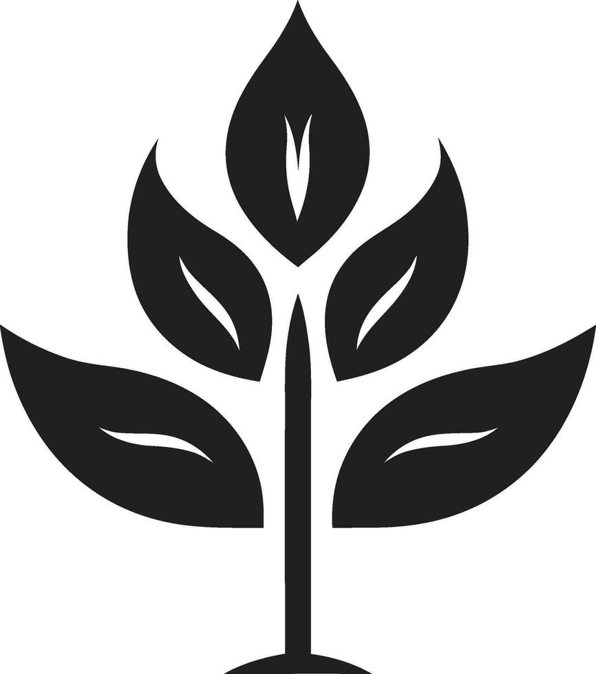 Garden Growth Iconic Plant Vector Sustainable Splendor Plant Logo Design
