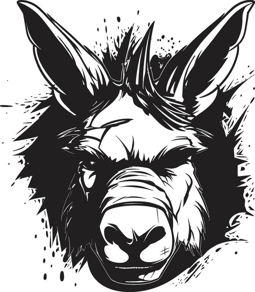 paquete animal orgullo Burro icono vector firme corcel Burro logo diseño