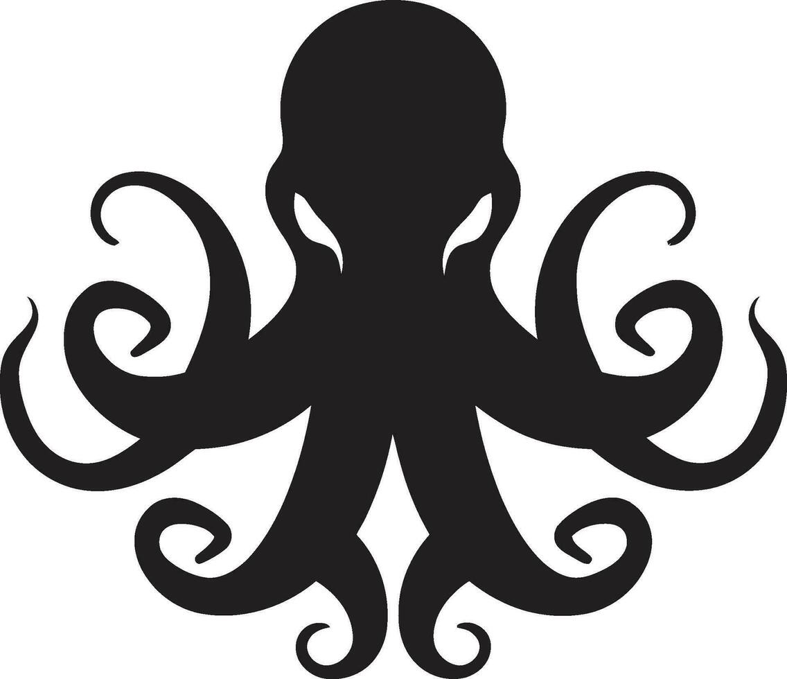 Abyssal Artistry Octopus Logo Design Maritime Muse Octopus Emblematic Icon vector