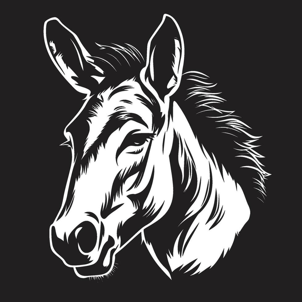 noble rocín emblemático diseño paquete animal orgullo Burro icono vector