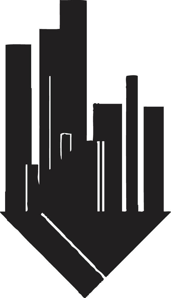 Architectural Affinity Real Estate Vector Cityscape Charm Realty Logo Design