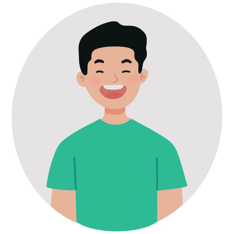 retrato de sonriente hombre vector ilustración