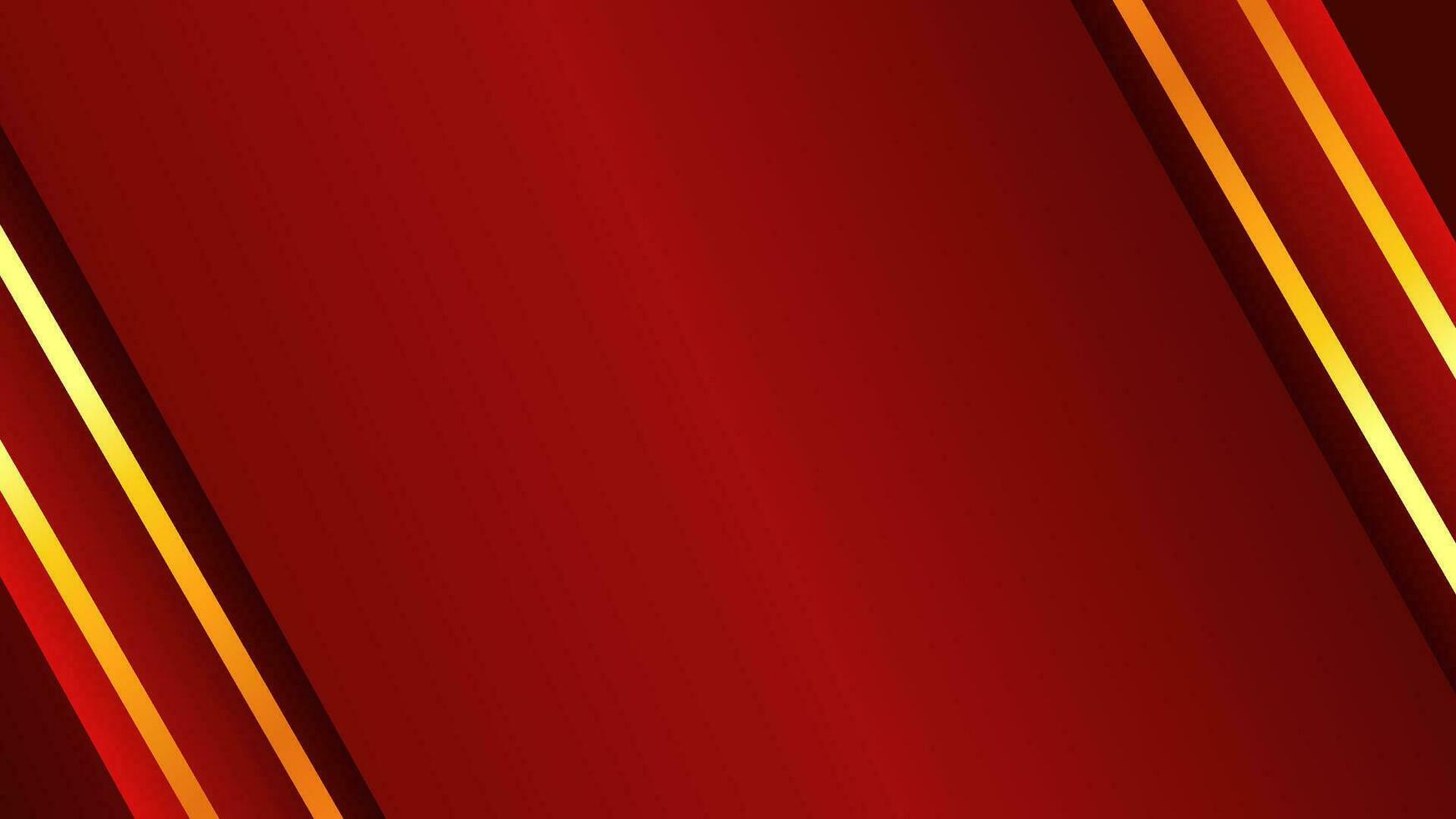 Abstract 3d gold red ribbon on red background. Red luxury background with golden line. Luxury background with golden line decoration. vector