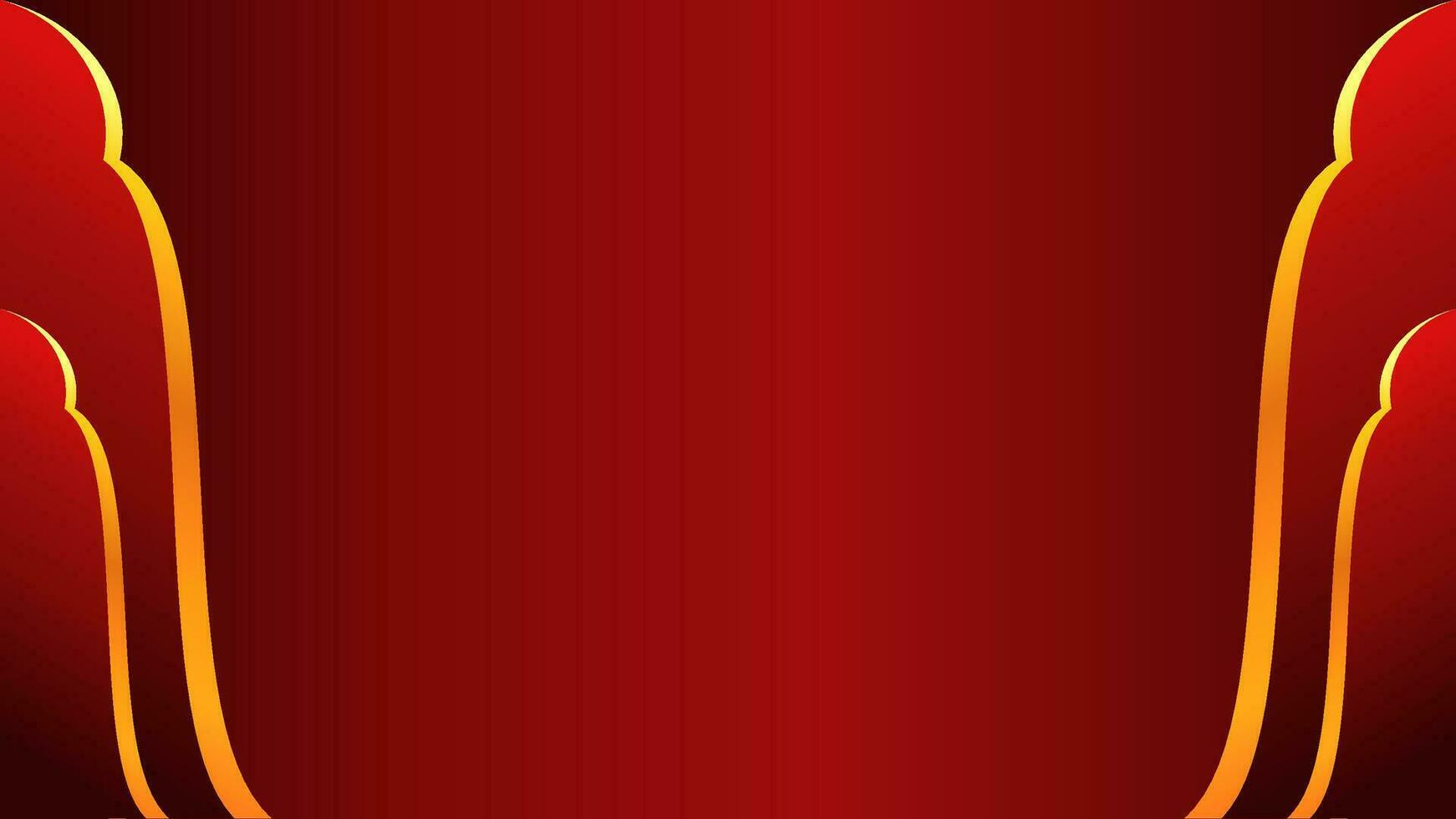 Red luxury gradient color background. Red luxury background with golden line. Luxury background with golden line decoration. vector