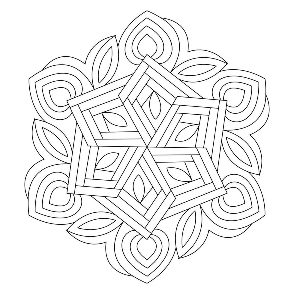 Unity Adult coloring book Mandala design vector file