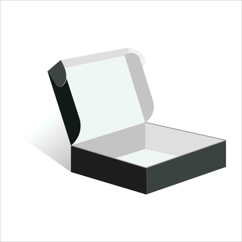 remitente caja, regalo caja dieline plantilla, vector diseño