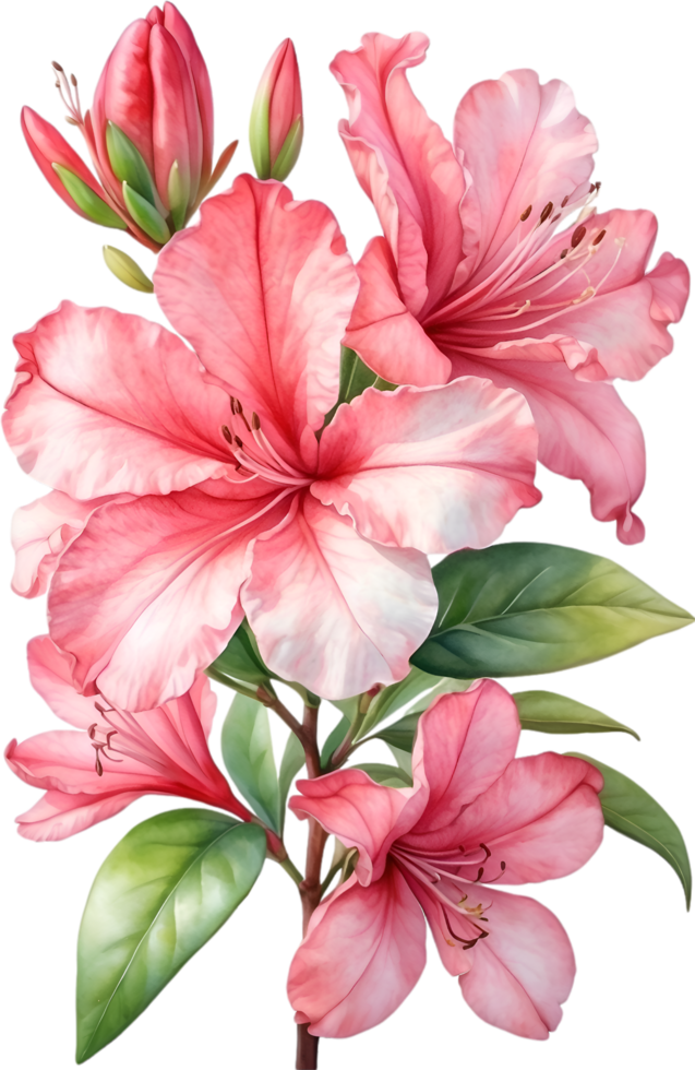 AI generated Watercolor Hibiscus flower. AI-Generated. png