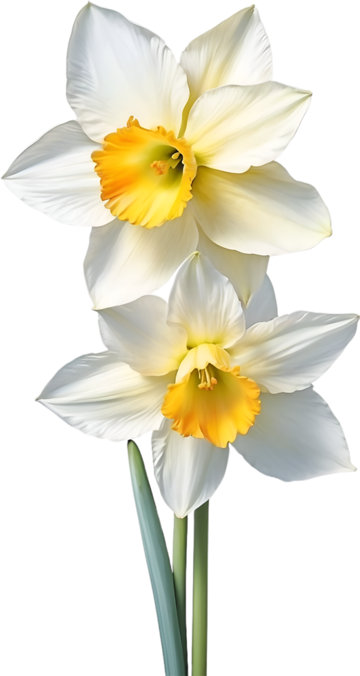 AI generated Watercolor Narcissus flower. AI-Generated. png