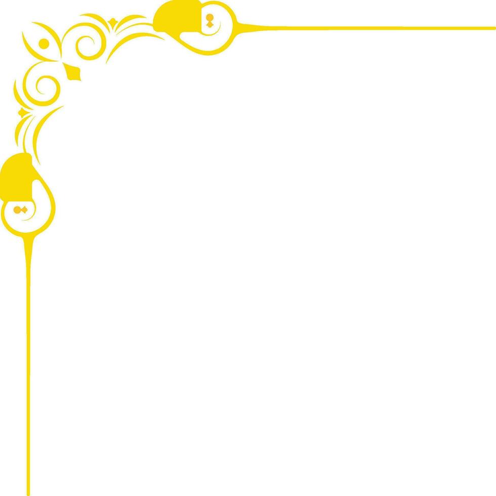 Ornamental Flora Corner Divider or Frame vector