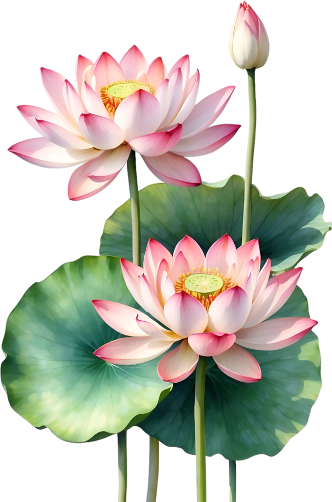 ai genererad vattenfärg lotus blomma. ai-genererad. png