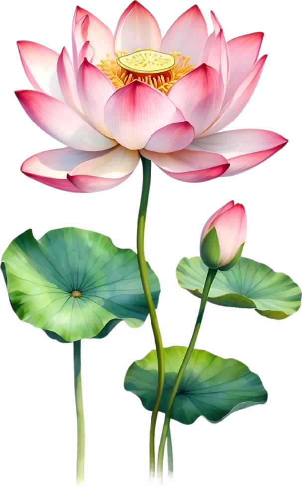 ai genererad vattenfärg lotus blomma. ai-genererad. png