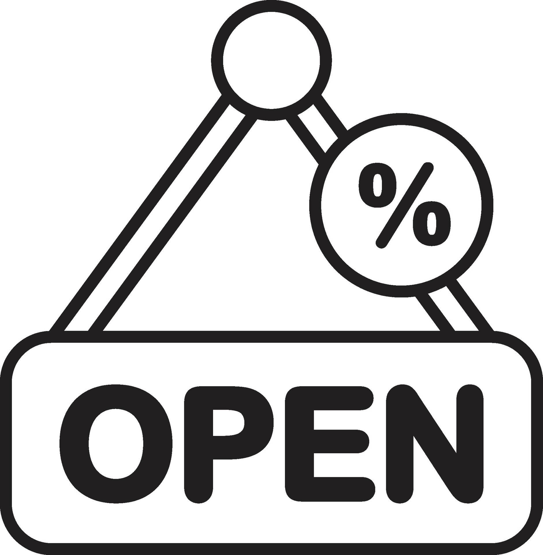 Open sign icon. Shop door badge illustration 35912038 Vector Art at