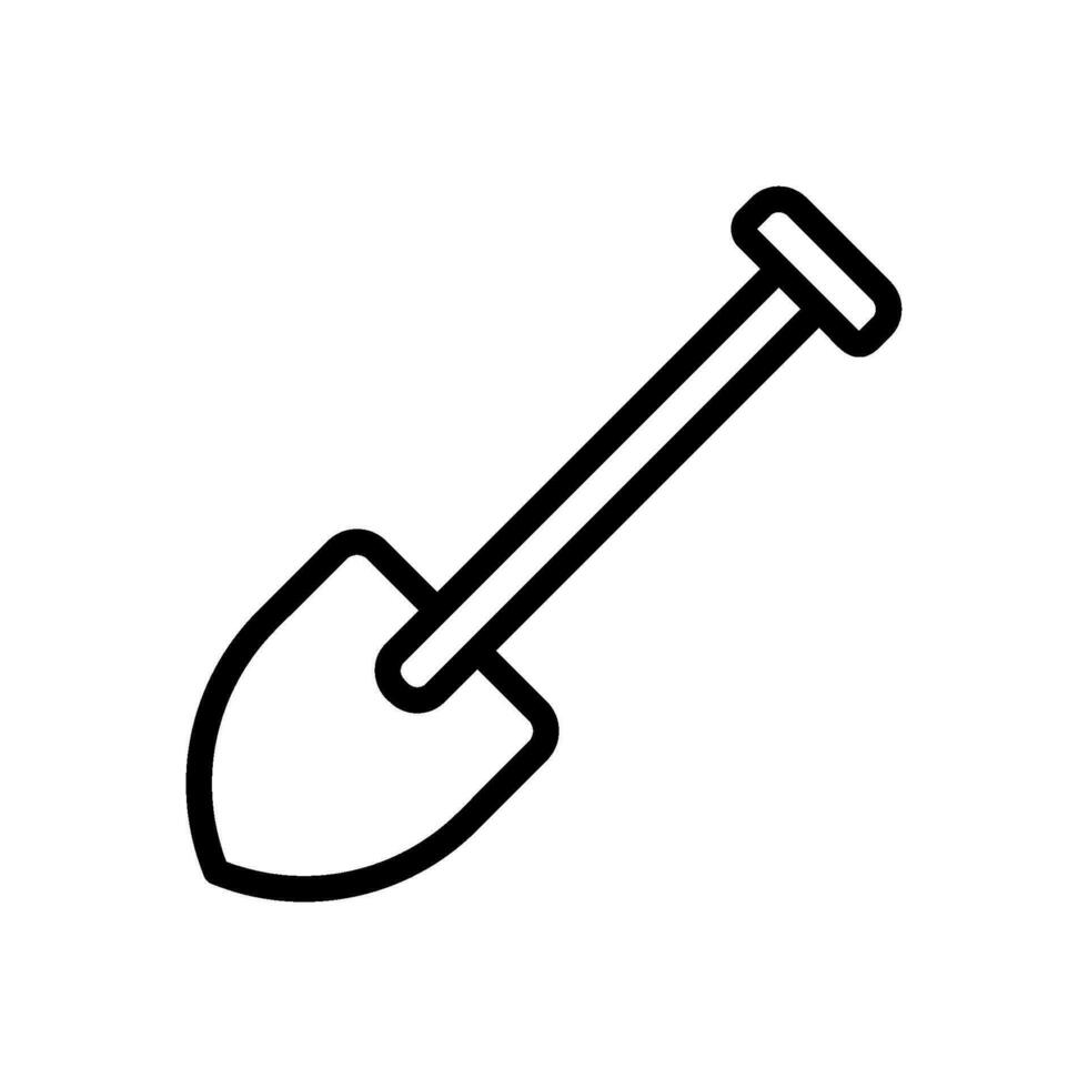 Shovel icon for digging soil vector