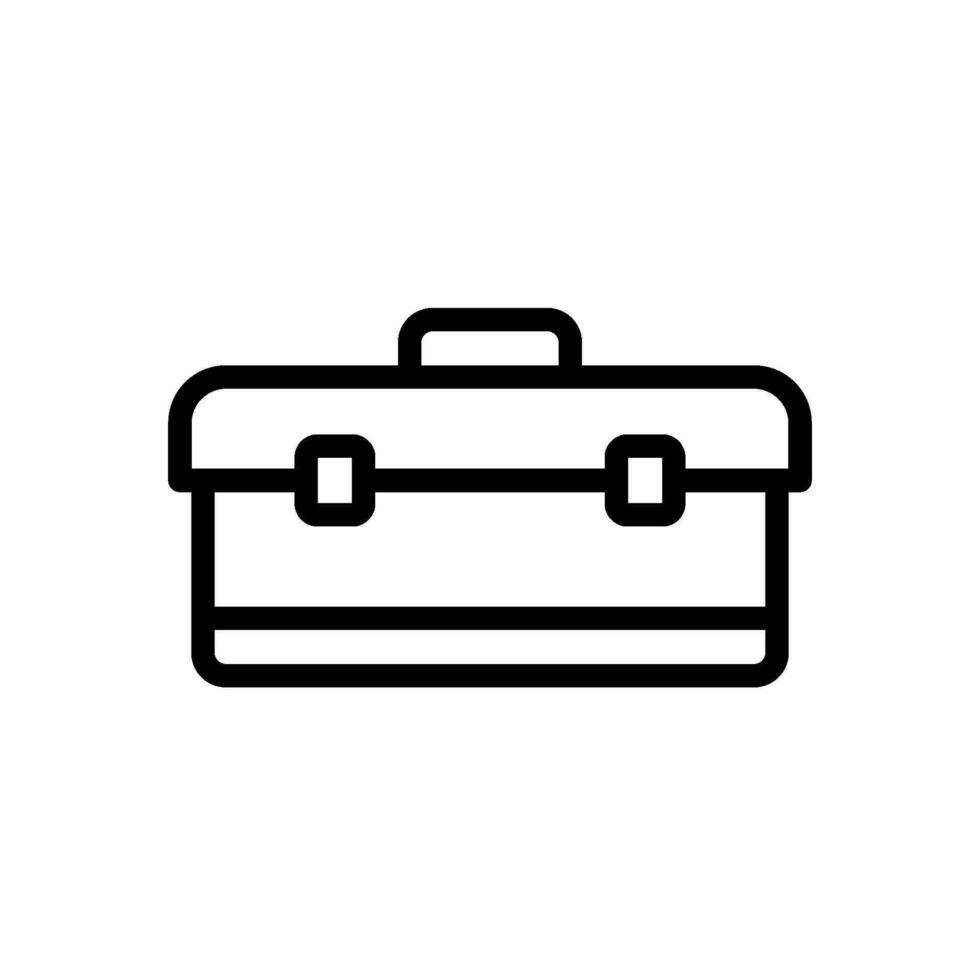 Toolbox icon for storing carpentry and repair tools vector