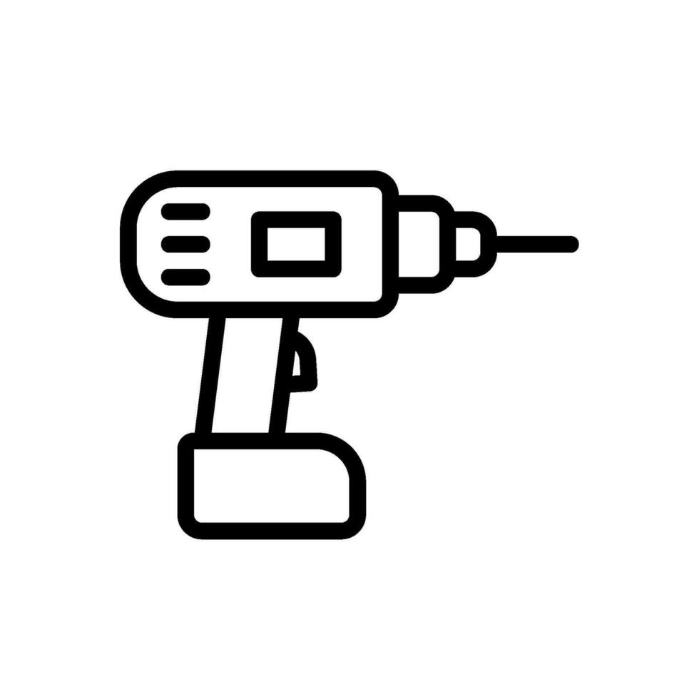 Hand drill machine icon for repair tools vector