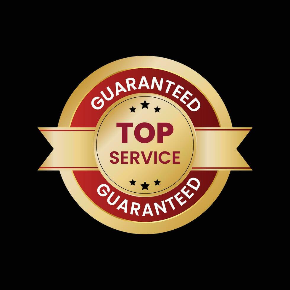 vector top service guaranteed labels collection