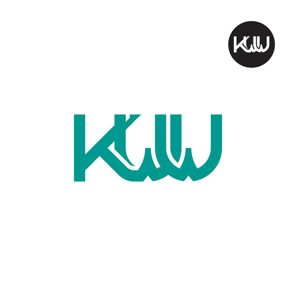 Letter KWW Monogram Logo Design vector
