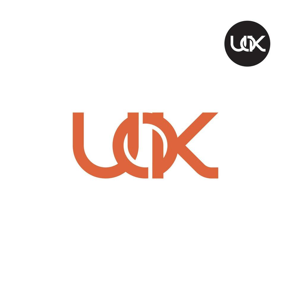 Letter UOK Monogram Logo Design vector