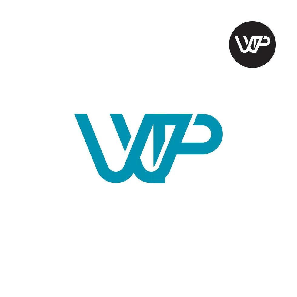 letra vvp o wp monograma logo diseño vector