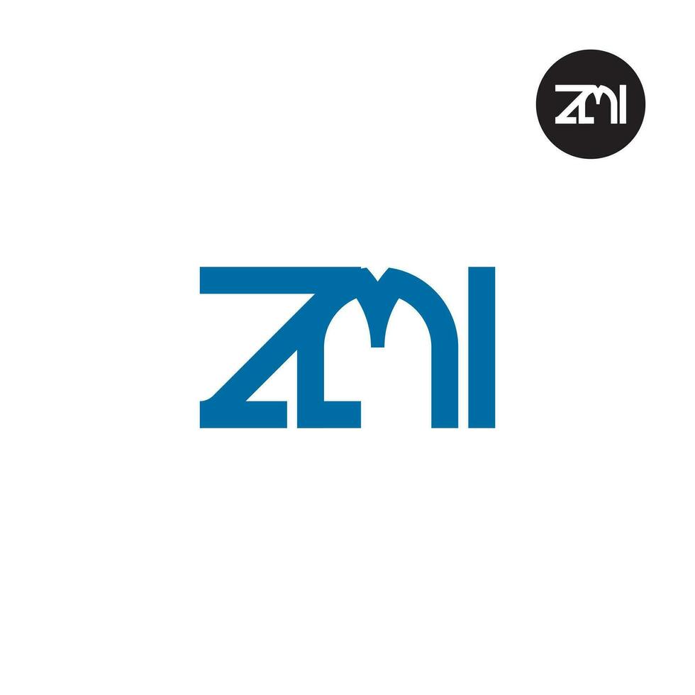 Letter ZMI Monogram Logo Design vector