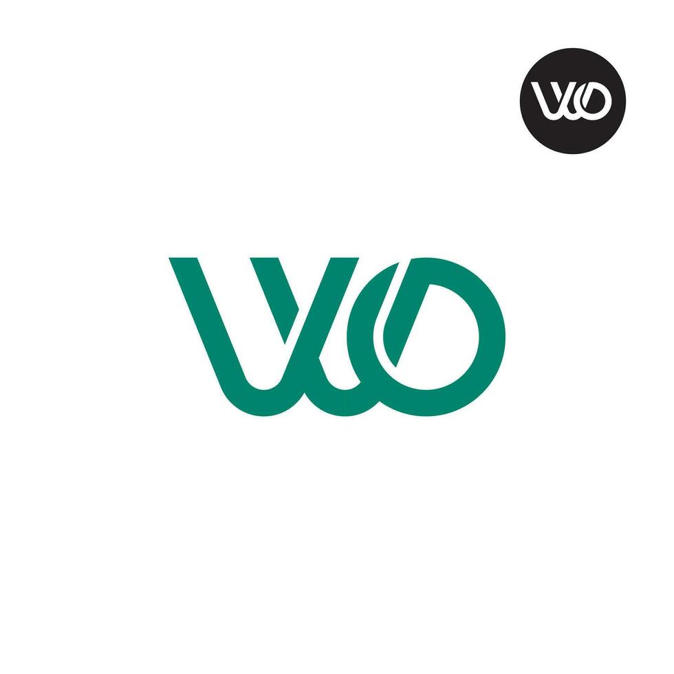 Letter VVO or WO Monogram Logo Design vector